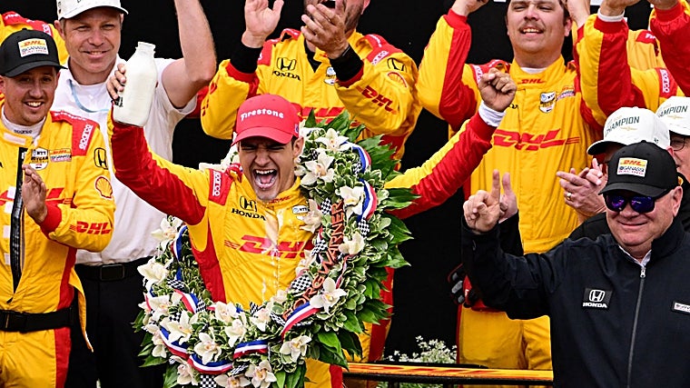 Alex Palu comemora as 500 Milhas de Indianápolis