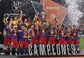El Barça, supercampeón ante un digno Real Madrid