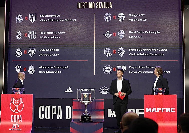 Sorteo de Copa del Rey: estos son los partidos, cruces y ...