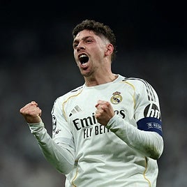 Fede Valverde, en el partido ante el Manchester City