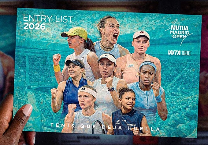 Cartel del cuadro femenino del Mutua Madrid Open 2026.