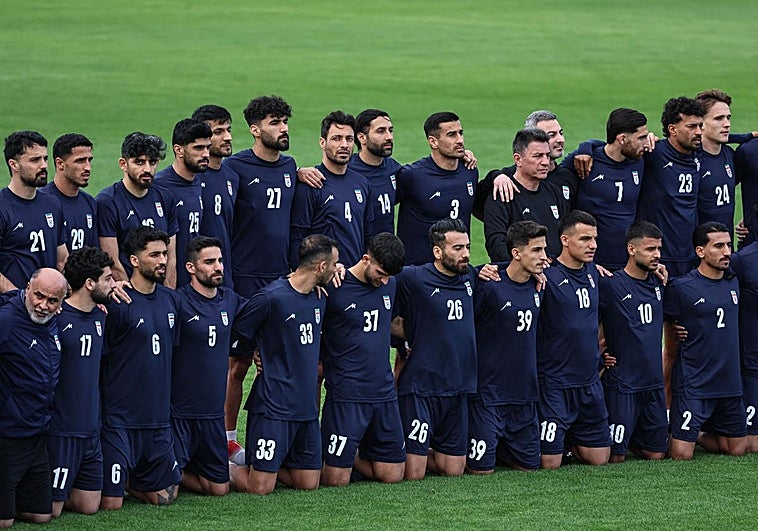 Los jugadores de la selección iraní