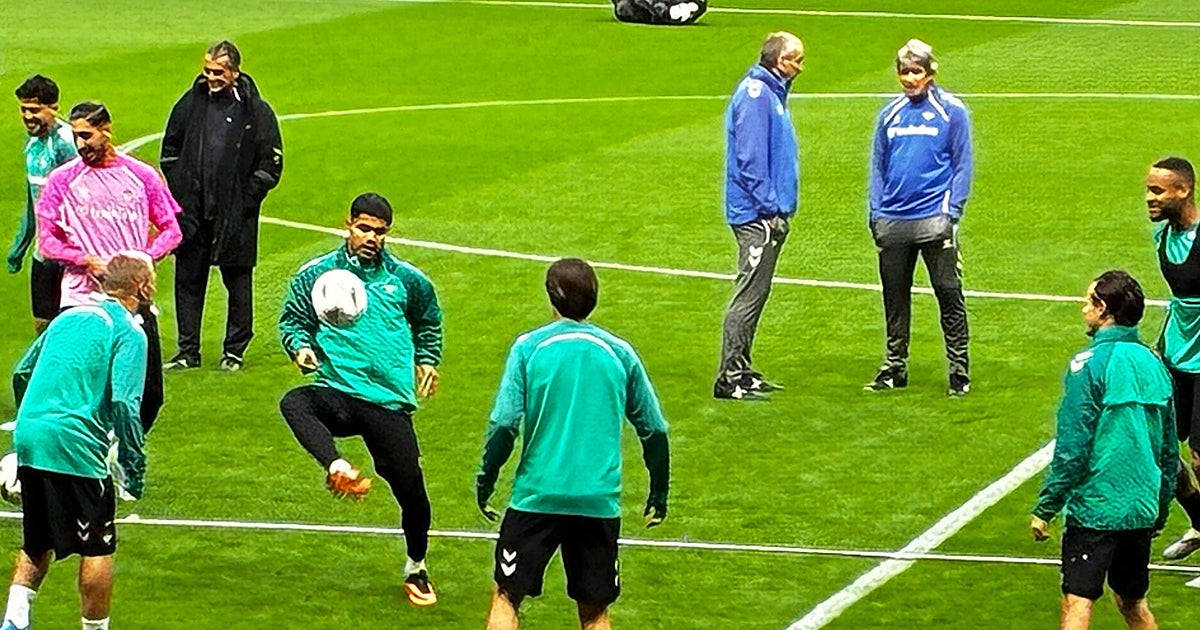 Isco centra la atención en el entrenamiento del Betis en Braga