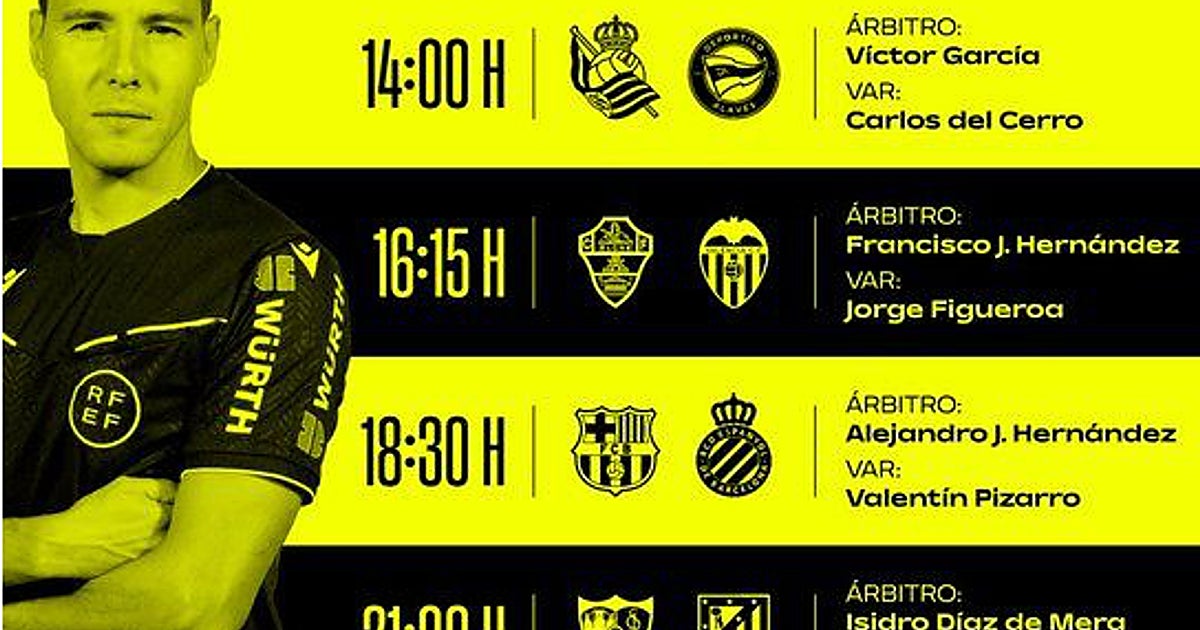 Díaz de Mera, árbitro designado para el Sevilla -Atlético de Madrid