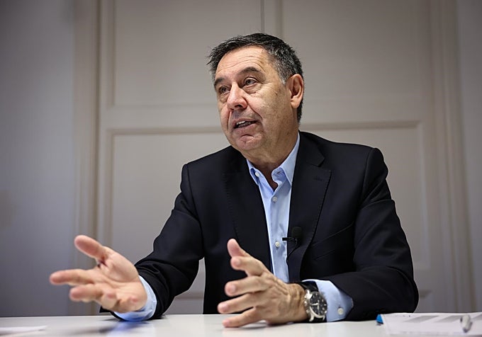 El expresidente del Barcelona durante la entrevista con ABC.