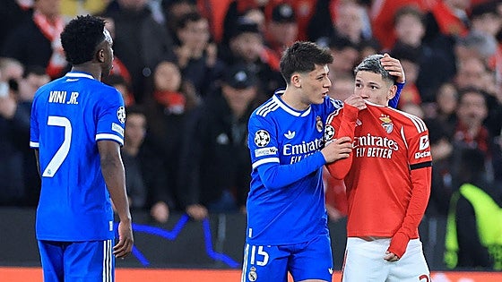 La UEFA sanciona con seis partidos a Prestianni por conducta discriminatoria con Vinicius