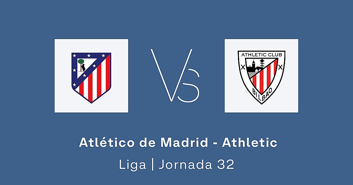 Estadísticas del Atlético de Madrid - Athletic Club de la jornada 32 de la Liga