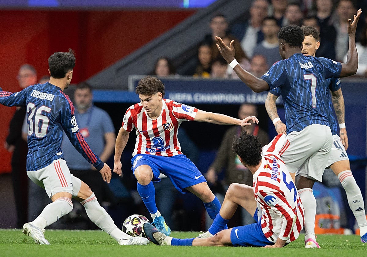 Afición del Atlético en el estadio