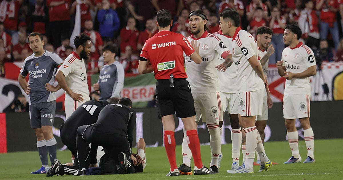 Menos mal que no hizo falta: la polémica interpretación para anular el gol de Agoumé: «Se ha ganado, pero si no...»
