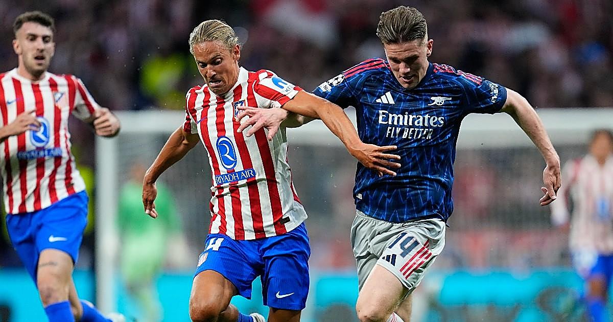 Alineación del Atlético de Madrid y Arsenal en el partido de Champions hoy