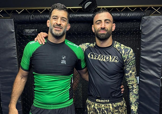 Mathias Ribeiro y Mani Tavanaei en el gimnasio de Miami
