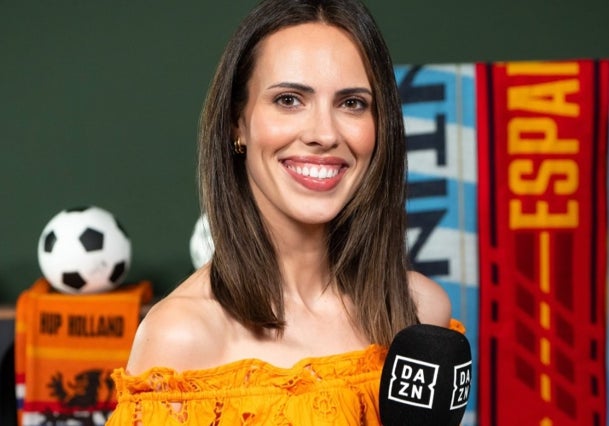Sandra Díaz durante una promo
