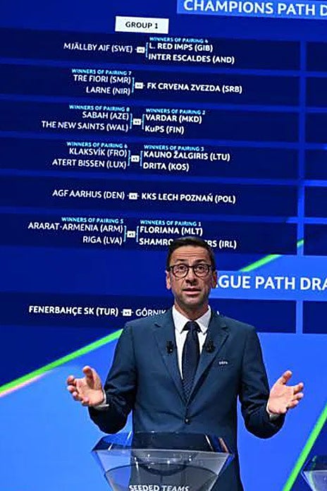 Resultado del sorteo de la ronda previa de la Champions League.