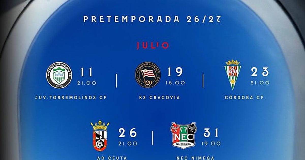 Así es el calendario de amistosos de pretemporada del Sevilla FC