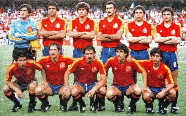Los jugadores que se enfrentaron a Honduras en el primer partido de la selección del mundial de 1982, en Valencia
