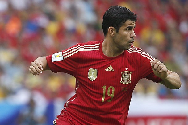 Diego Costa, durante el España-Chile, en la fase de grupos del Mundial de fúbtol de 20214, en el Estadio de Maracaná, en Río de Janeiro