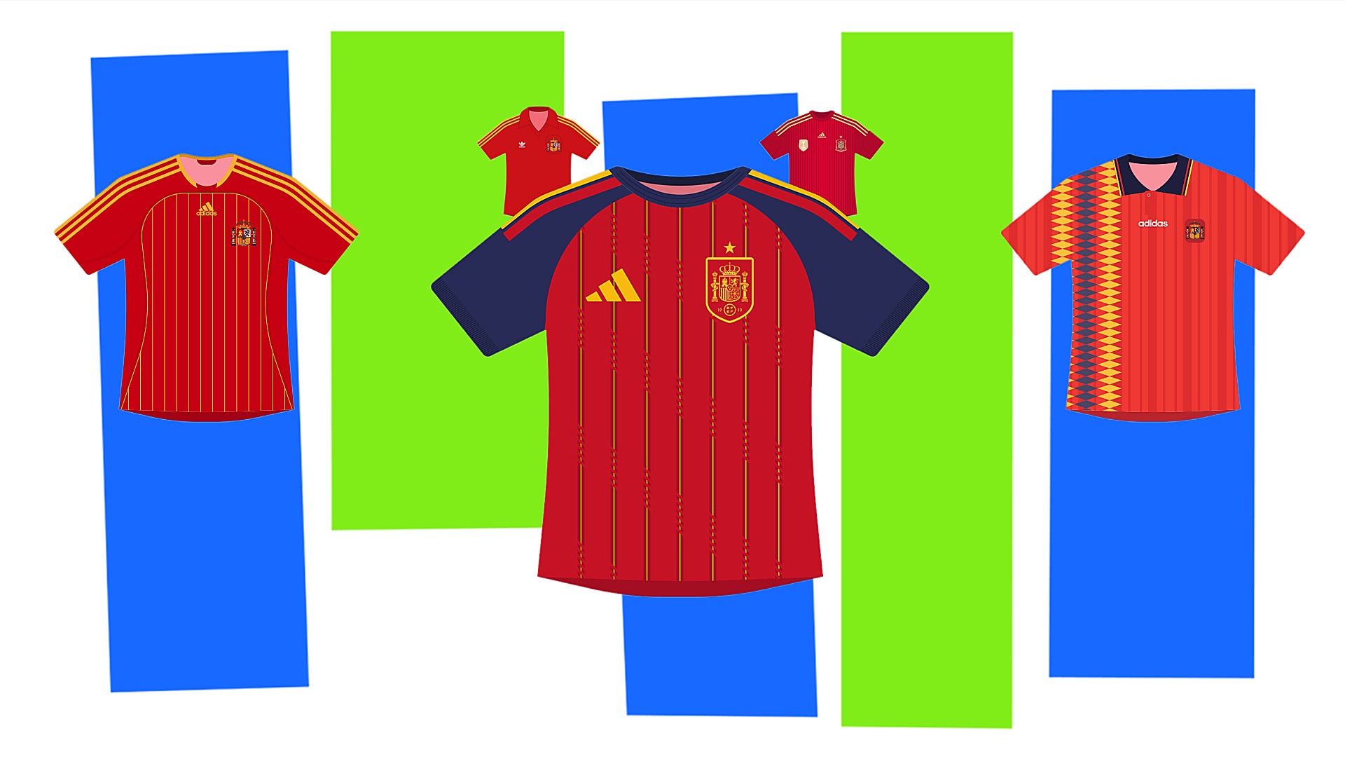 ¿Cuál ha sido la mejor camiseta de españa en un mundial? Elige tu favorita