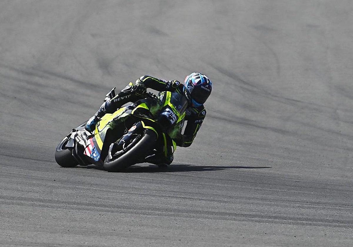 Raúl Fernández, durante la carrera al esprint del Gran Premio de Países Bajos.