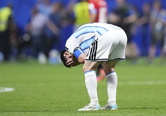 Messi lloró después del partido.