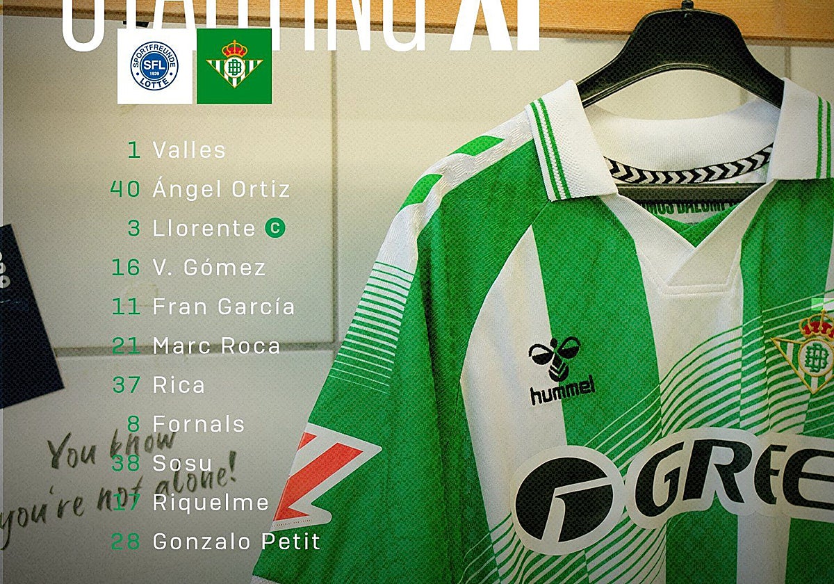 Fran García se estrena en el primer once del Betis en la pretemporada
