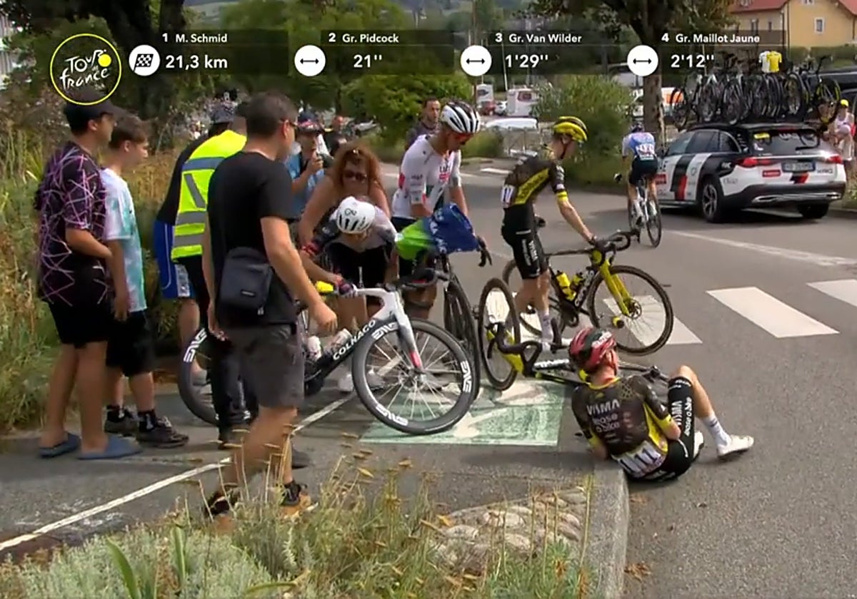 Golpe al Tour: Vingegaard abandona tras sufrir una dura caída