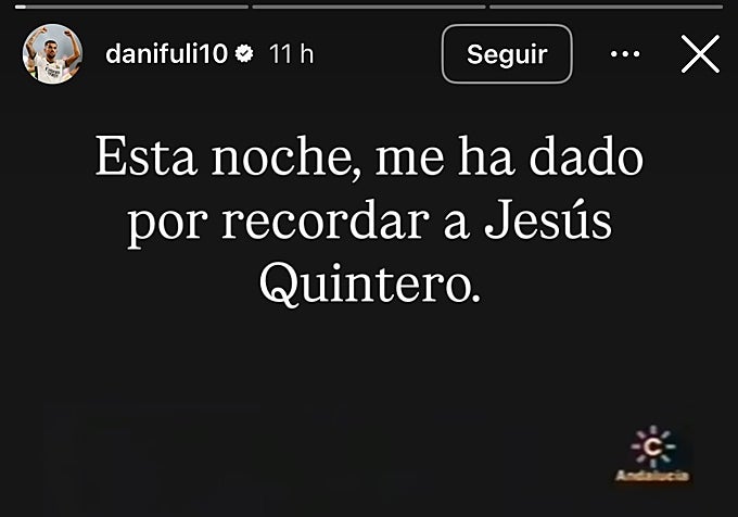 La historia de Dani Ceballos en Instagram