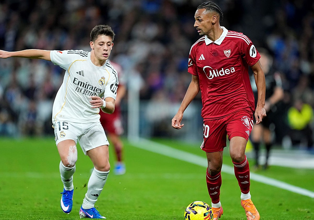 Sow, ante Arda Guler, en el Real Madrid - Sevilla del curso 25-26