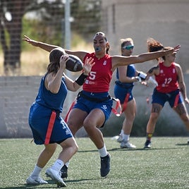 Entrenamiento de la selección española de flag.
