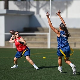 Mónica Rafecas, durante un entrenamiento de la selección.