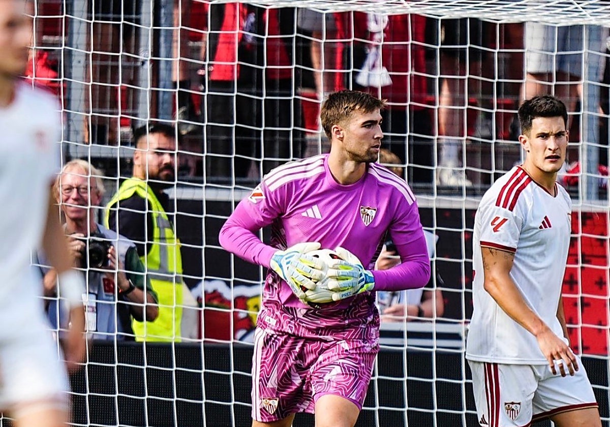 Fran González, en su debut como sevillista