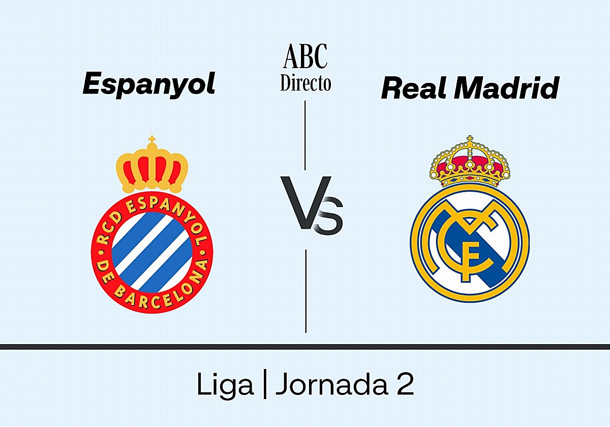 Estadísticas del Espanyol - Real Madrid de la jornada 2 de la Liga