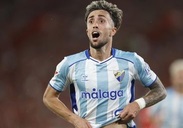 David Larrubia, durante un partido con el Málaga.