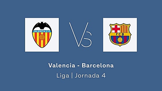 Estadísticas del Valencia - Barcelona de la jornada 4 de la Liga