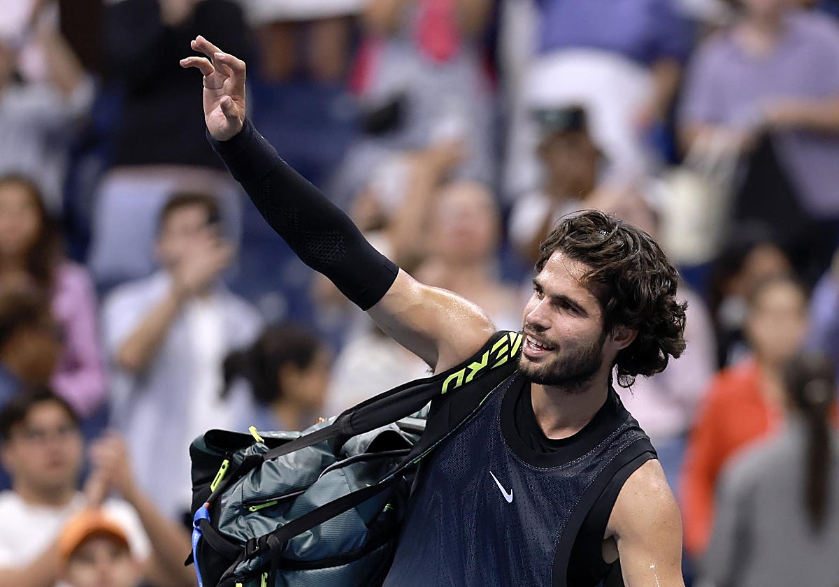 Carlos Alcaraz tras tras ser eliminado del US Open