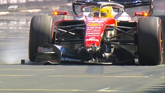 Liada de Hamilton en los libres 3 tras chocar contra el muro