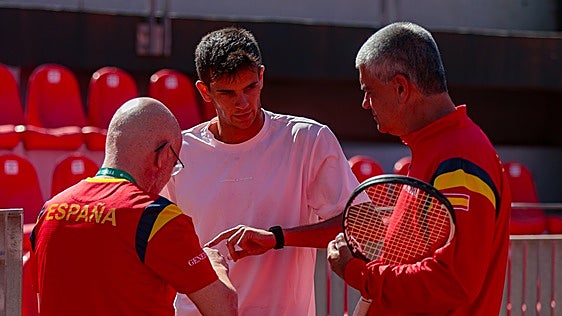 Susto de Rafa Jódar antes de la eliminatoria ante Chile