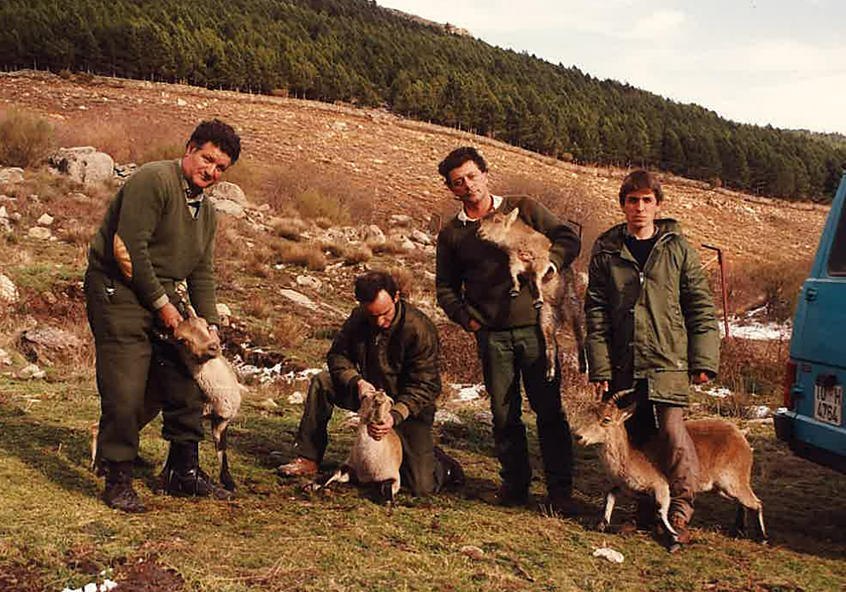 Fotos inéditas de la primera suelta que se hizo en el Hueco de San Blas en Miraflores de la Sierra (1989)
