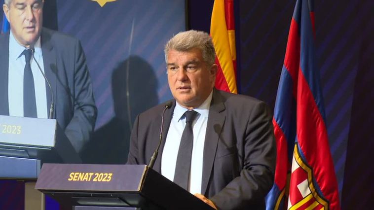 Laporta dice que el 'caso Negreira' "es una gigantesca campaña de desprestigio contra nuestro club"