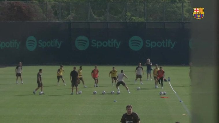 El Barça inicia su primera jornada de doble sesión de trabajo de la pretemporada