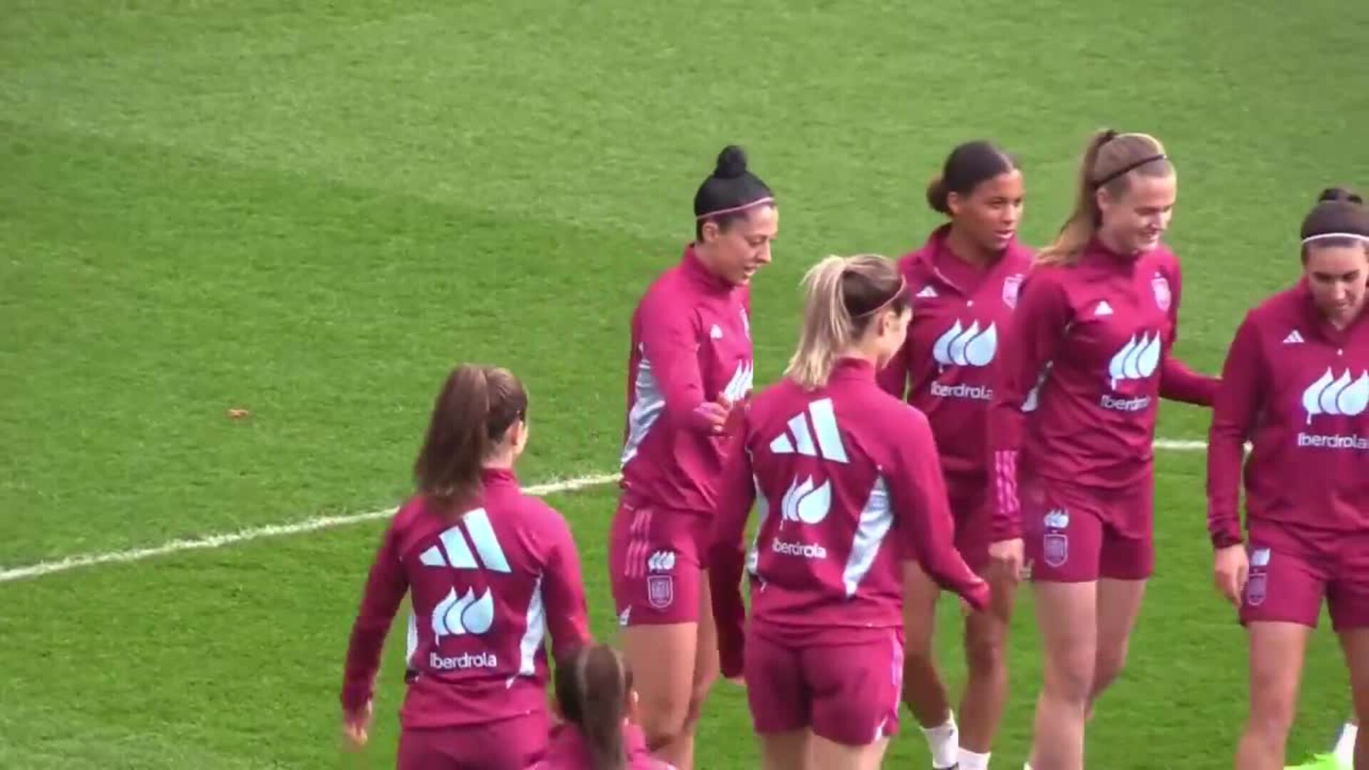 Entrenamiento de la selección española en Lovaina