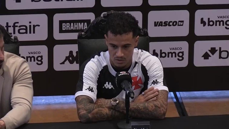 Philippe Coutinho es presentado en el Vasco da Gama: "He vuelto por amor al club"
