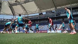 España ultima su preparación para el partido de cuartos contra Bélgica