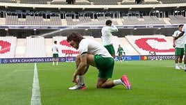 El Betis se prepara antes del partido contra el Lille