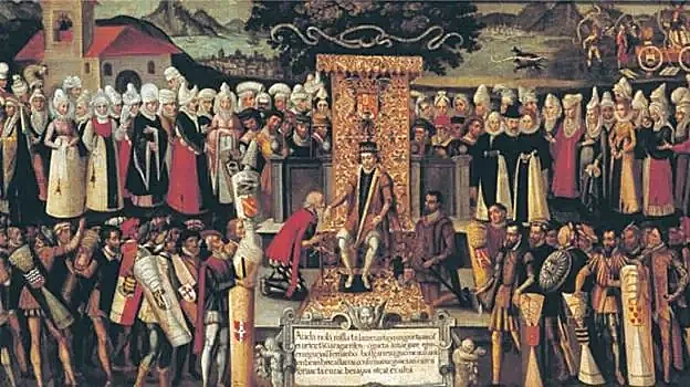 Fernando El Catolico jura los fueros de Vizcaya en Guernica.