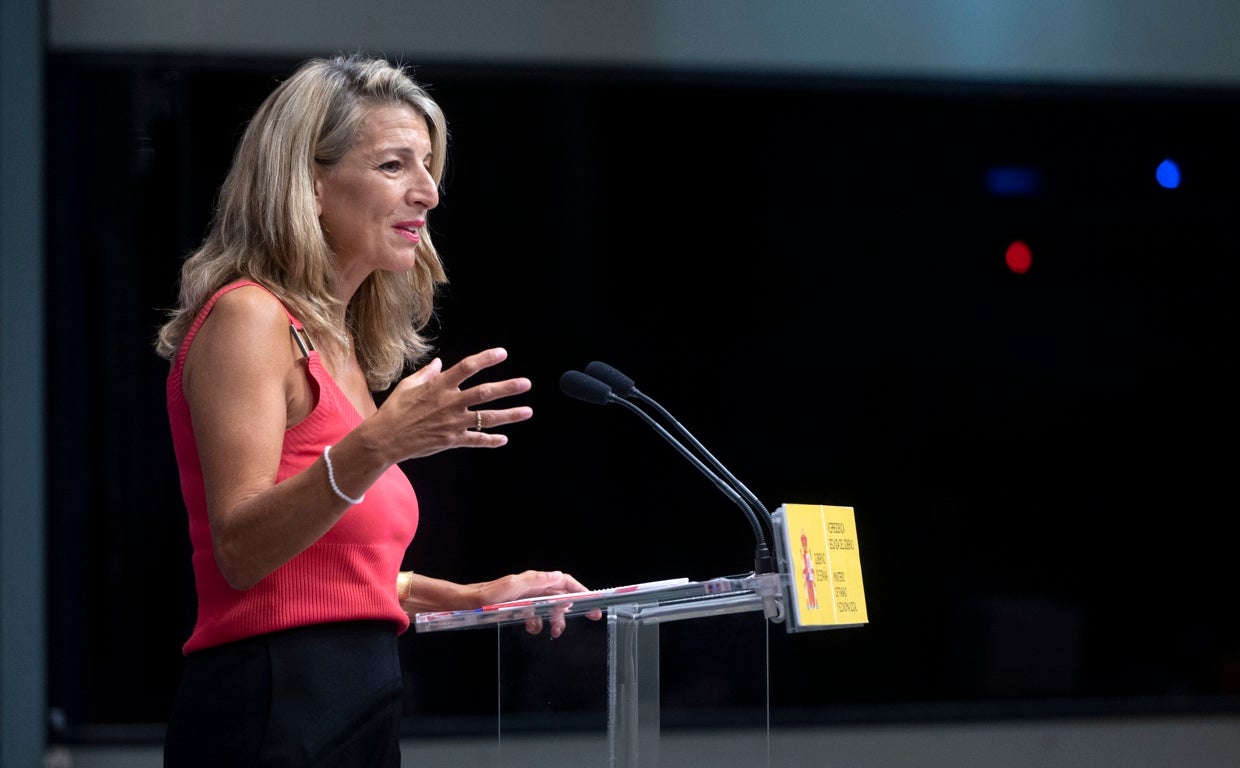 La vicepresidenta segunda del Gobierno y ministra de Trabajo y Economía Social, Yolanda Díaz