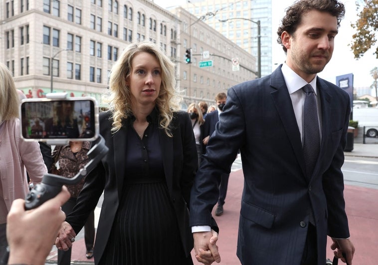 Elizabeth Holmes arrives at court in San Jose, California.