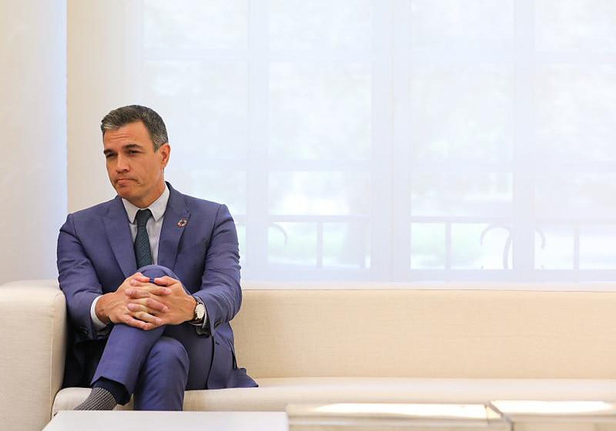 El presidente del Gobierno, Pedro Sánchez, en La Moncloa