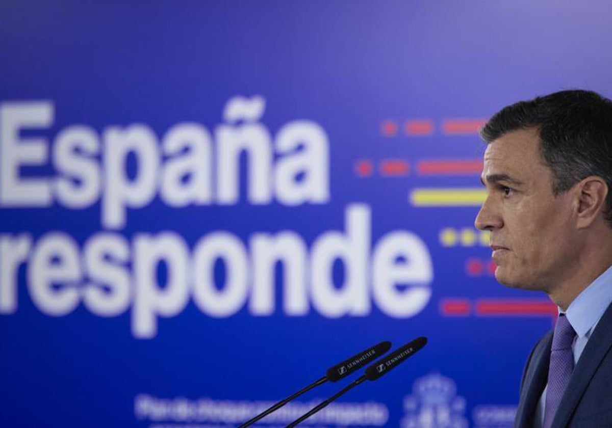 El presidente del Gobierno, Pedro Sánchez, en una presentación de medidas