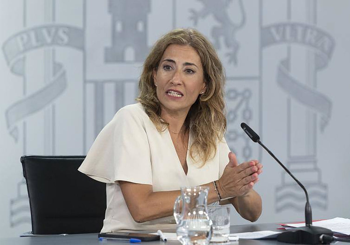La ministra de Transportes, Raquel Sánchez
