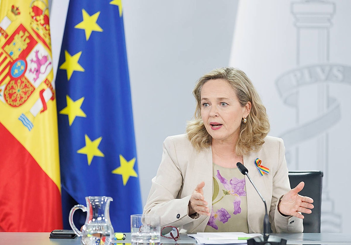 Nadia Calviño, durante una rueda de prensa posterior a la reunión del Consejo de Ministros
